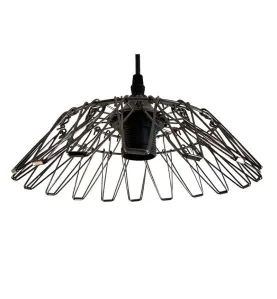 Suspension Luminaire Multiformes Noire E27 Diamètre 350mm avec Câble 1,1m réglable - Suspension d'éclairage intérieur