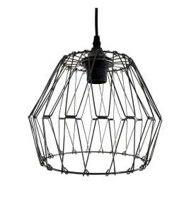 Suspension Luminaire Multiformes Noire E27 Diamètre 350mm avec Câble 1,1m réglable - Suspension d'éclairage intérieur