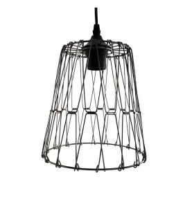 Suspension Luminaire Multiformes Noire E27 Diamètre 350mm avec Câble 1,1m réglable - Suspension d'éclairage intérieur