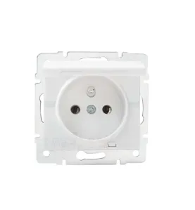 Prise avec Clapet Étanche IP44 Encastrable LOGI Blanc